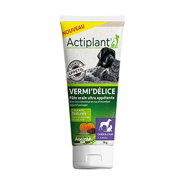 AGECOM Actiplant' Vermi'Delice Pour Chat Et Chien - 70 G â Image 2