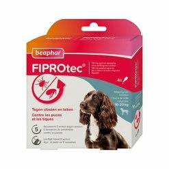 Beaphar FIPROtec - Chien Moyen (10 à 20 Kg) 4 Pipettes