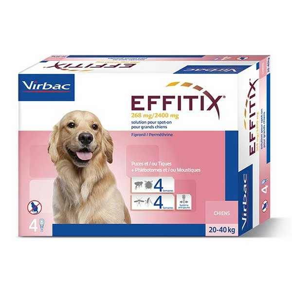 Virbac Promotion Effitix Spot-On Grand Chien (20-40 Kg) - 4 Pipettes â Image 2
