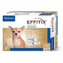 Virbac Promotion Effitix Spot-On TrĂšs Petit Chien (<4 Kg) - 4 Pipettes