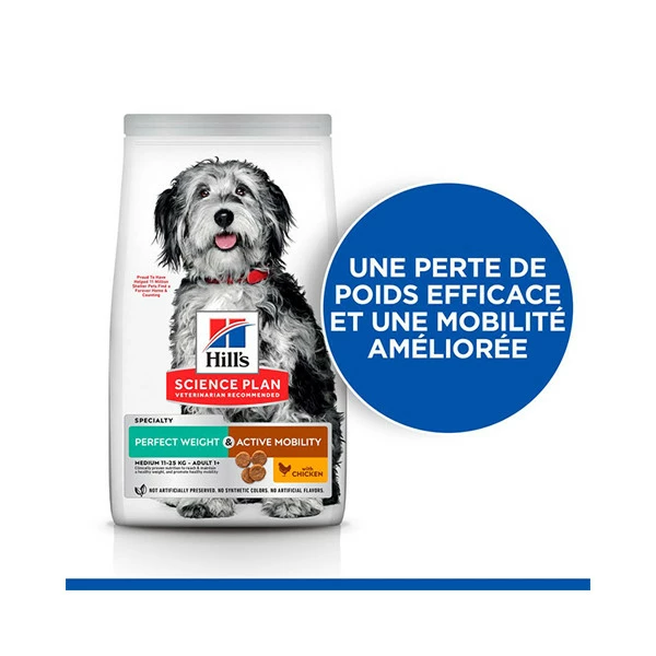 Hill's Science Plan Canine Adult Perfect Weight Active Mobility Medium - 12 Kg â Image 5