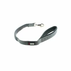 I-Dog Laisse Confort Elastique 60 Cm - Noir / Gris