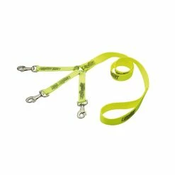 CANIHUNT Laisse Tripleur Plate Jaune - 150 Cm
