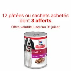 Promotion Hill's Science Plan Canine Adult Santé & Forme Boeuf - 12 X 370 G